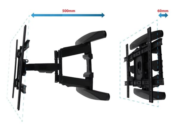Esperanza ERW021 CRONOS 2,16 m (85") TV-ophæng Sort