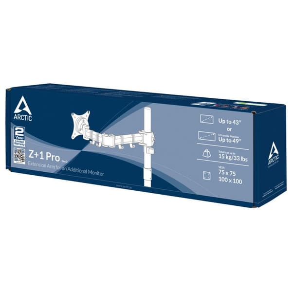 ARCTIC Z+1 Pro (Gen 3) - samlesæt Sort, Satin stål
