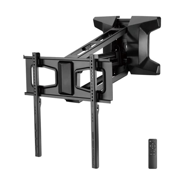 Maclean MC-891 Elektrisk TV-vægbeslag med fjernbetjening, højdejustering, 37'' - 70" maks. VESA 600x400 op til 35 kg. Beslag over pejs, robust