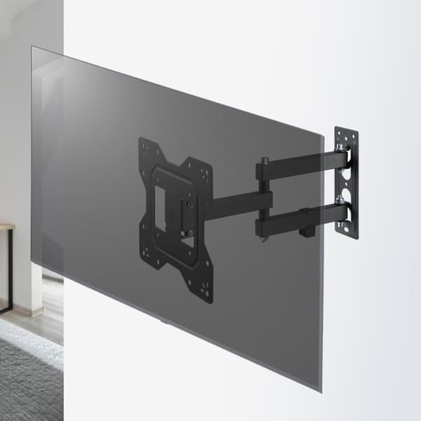 Maclean MC-700N Väggfäste för TV-skärm, universellt max VESA 200x20 23"-43" 30kg, svart, utdragbart, lutbart för små TV-apparater