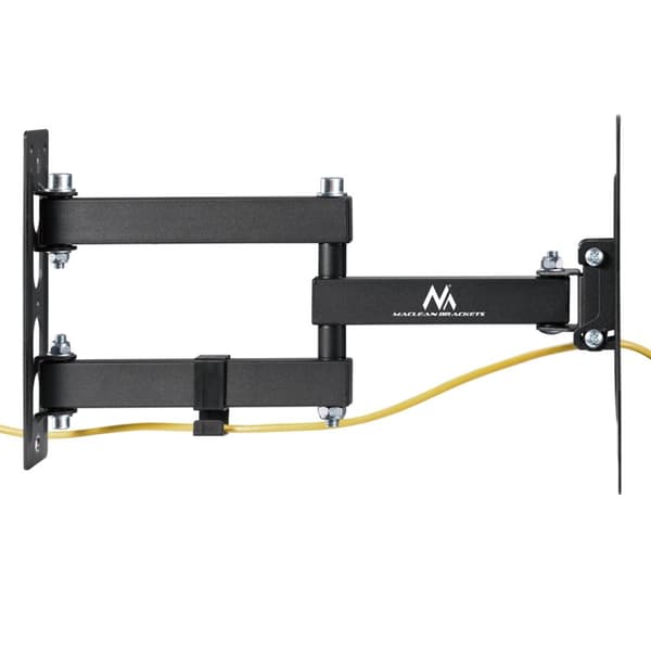 Maclean MC-700N Väggfäste för TV-skärm, universellt max VESA 200x20 23"-43" 30kg, svart, utdragbart, lutbart för små TV-apparater