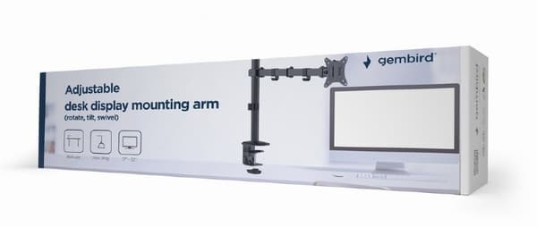 Gembird MA-D1-01 näytön teline / jalusta 81,3 cm (32") musta pöytä