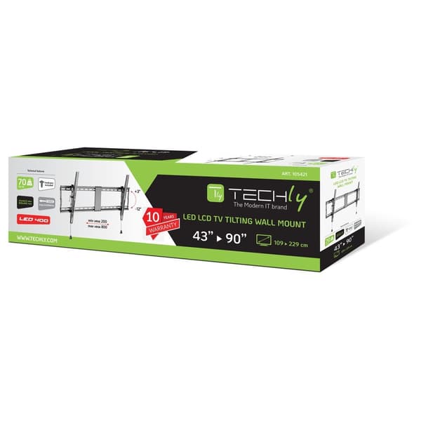 Techly ICA-PLB 590 TV-fäste 2,29 m (90 tum) Svart