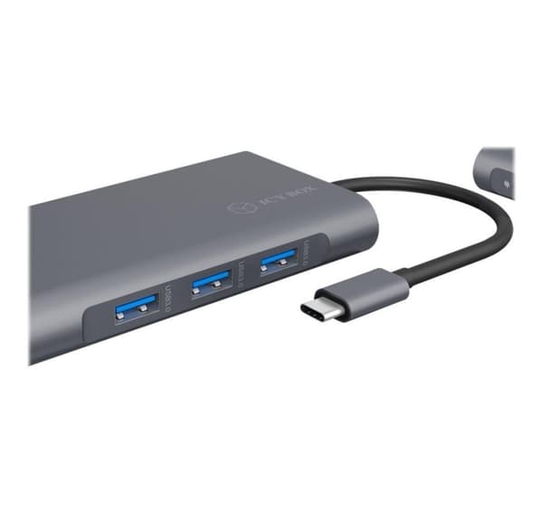 Icy Box IB-DK4040-CPD USB Type-C™ dockningsstation med två videogränssnitt