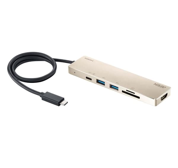 Aten, telakka, USB-C-moniporttinen minitelakka, jossa on virtalähde, UH3239