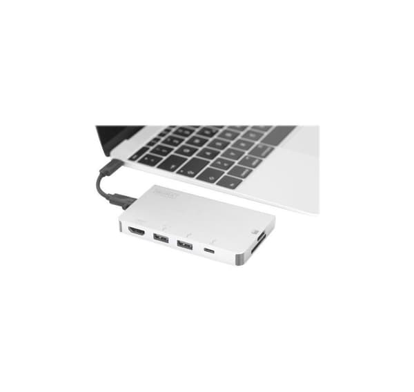 Digitus, USB Type-C Multiport Travel Dock, 6-porttinen, DA-70867