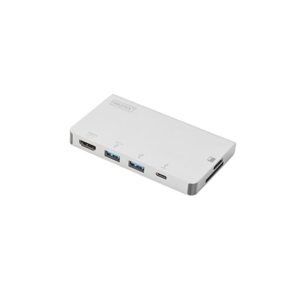 Digitus, USB Type-C Multiport Travel Dock, 6-porttinen, DA-70867