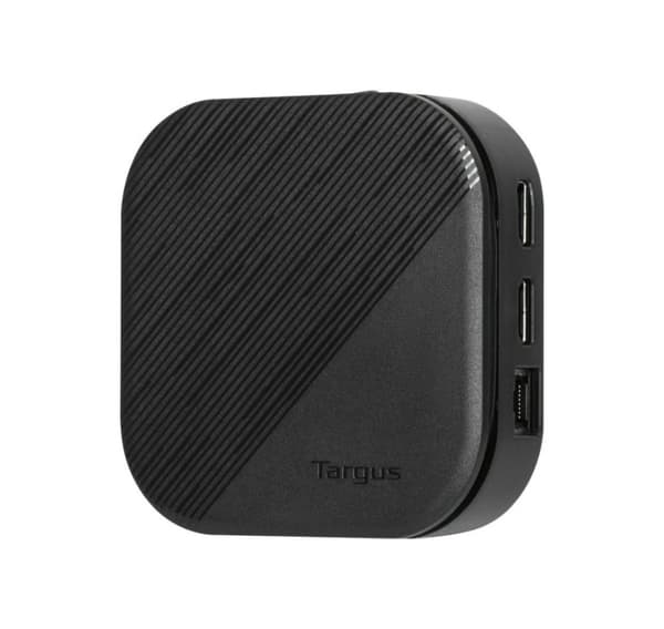 Targus, Universal DisplayLink USB-C Dual Monitor Resedockningsstation, 80W