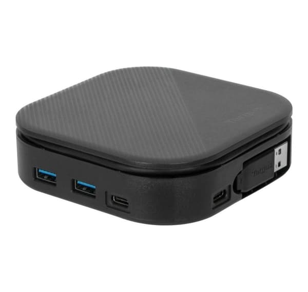 Targus, Universal DisplayLink USB-C Dual Monitor Resedockningsstation, 80W