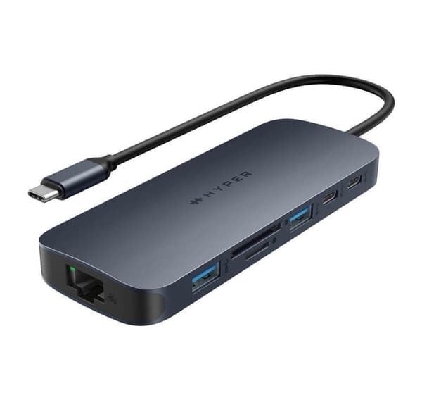 Hyper, HyperDrive EcoSmart Gen.2 universaali USB-C 10-in-1 -keskitin, 140 W PD3.1 Power Pass-thru