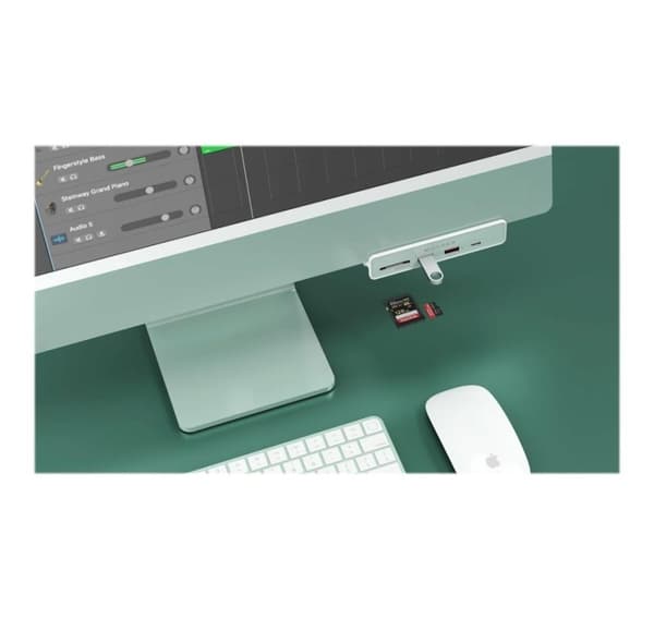 Hyper, HyperDrive USB-C 6-i-1 Formpassad hubb med 4K HDMI för iMac 24