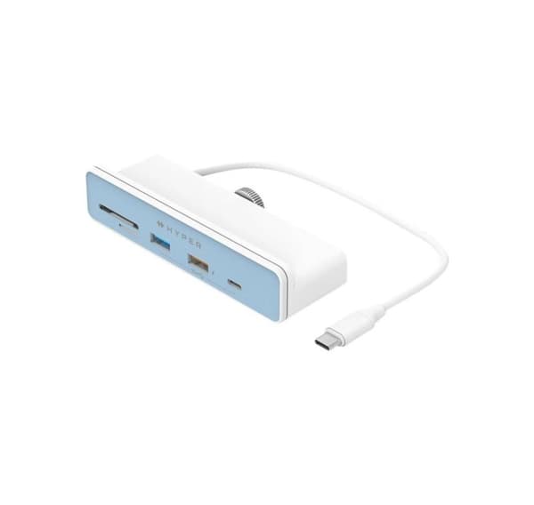 Hyper, HyperDrive USB-C 6-i-1 Formpassad hubb med 4K HDMI för iMac 24
