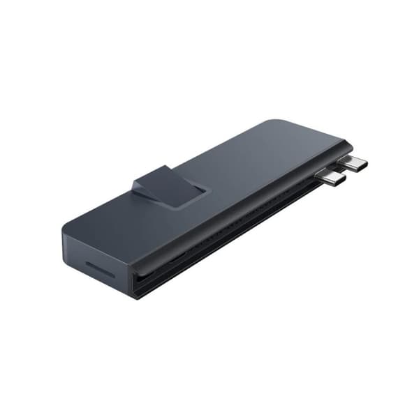 Hyper, HyperDrive Dual USB-C TB -yhteensopiva 7-in-2-keskitin yleisellä USB-C-ulkoisovittimella MacBook Airille/Prolle 2016-2020