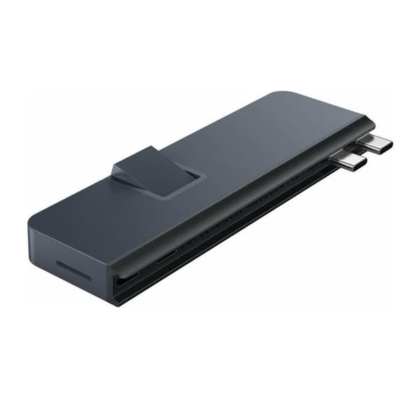 Hyper, HyperDrive Dual USB-C TB -yhteensopiva 7-in-2-keskitin yleisellä USB-C-ulkoisovittimella MacBook Airille/Prolle 2016-2020