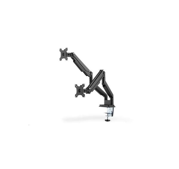 Digitus, Universal Dual Monitor Mount med gasfjeder og klemmemontering Sort
