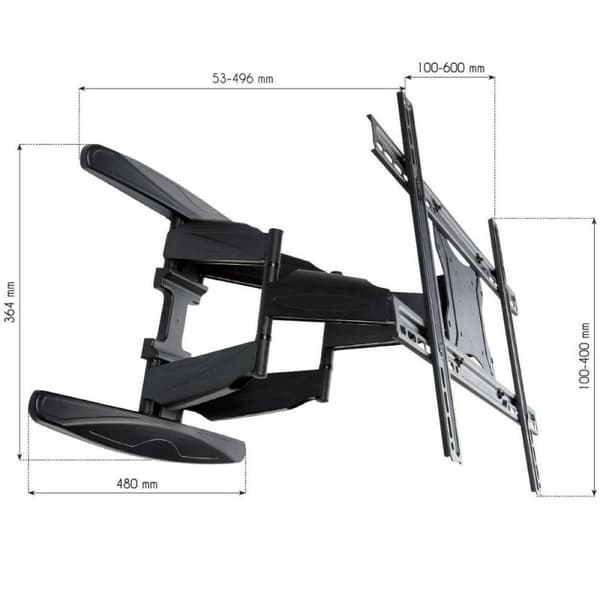 Vägghållare Techly 308886 80" 50 kg