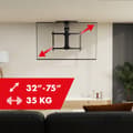 Miniatyrbillede 5 af 10: Maclean elektrisk loftsbeslag til TV, TUYA-støtte, maks. VESA 600x400, 90 stk. drejelig fjernbetjening, 32"-75", 35 kg, MC-490