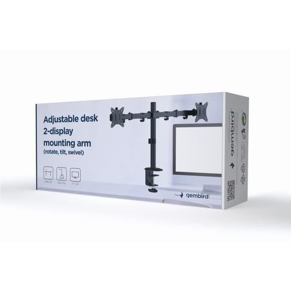 TV-stöd - Gembird - MA-D2-01 - Neutralt - 30 kg - Svart