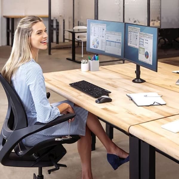 FELLOWES DUBBEL REFLEX SKÄRMHÅLLARE ARM Svart