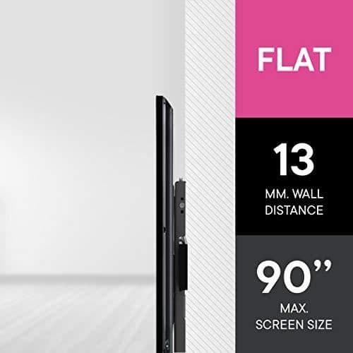 Support väggmontering Ultra Slim - One For All - WM66 - Skärmar 32 till 84 tum - Belastning 70 kg - Svart