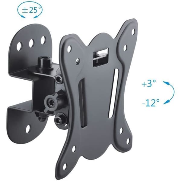 PureMounts FM10-100 TV-väggfäste med 33-69cm (13-27"), VESA: 100x100, lutning: 3°--12°, vridbar: +--25°, Dis 2121