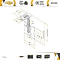 Miniatyrbild 2 av 4: RICOO D0122 Universal tak-TV-fäste 13 33 tum (33 84 cm) Vridbar Fällbar Justerbar höjd Tele OLED LCD LED VESA 200x20