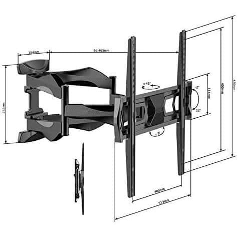 Stödväggs-TV - Alphason - ATVB862MA - Multi-Action 32-60 - VESA 400x400 - Svart