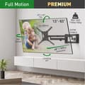 Miniatyrbild 2 av 4: Stödhållare TV Mural Barkan Dubbla Armar Full Rörelse Articulerande - 4 Rörelser TV Väggfäste, passar platta och kurviga skärmar i storlekarna 13 til