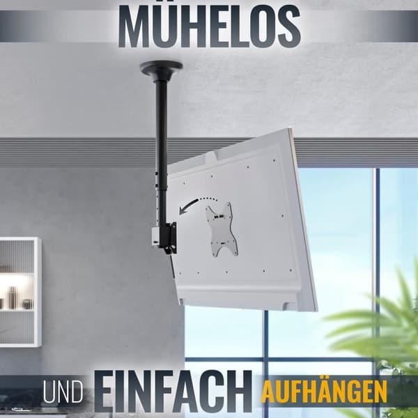 Stöd TV Plafond D0222 Svart RICOO 23-42 Tum Justerbar Lutande LCD TV böjd Montering VESA