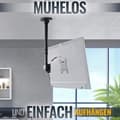 Miniatyrbild 2 av 4: Stöd TV Plafond D0222 Svart RICOO 23-42 Tum Justerbar Lutande LCD TV böjd Montering VESA
