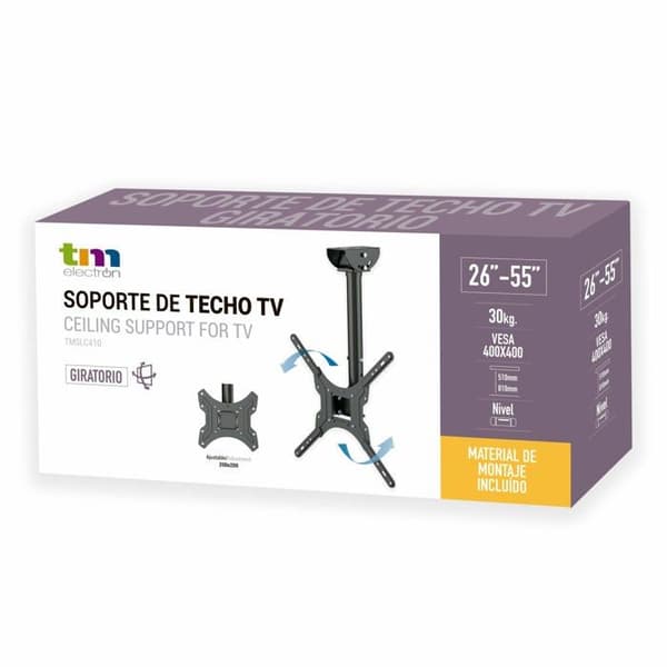 Tm elektron - TMSLC410 - Universal takfäste för skärmar från 26" till 55" (utdragbar och roterbar) Svart