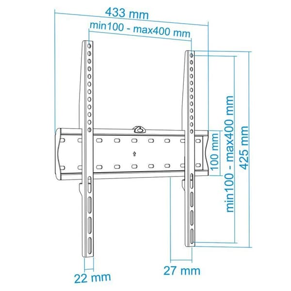 TV-stativ - TooQ - LP4155F-B - Fast - 32''-55'' - Svart