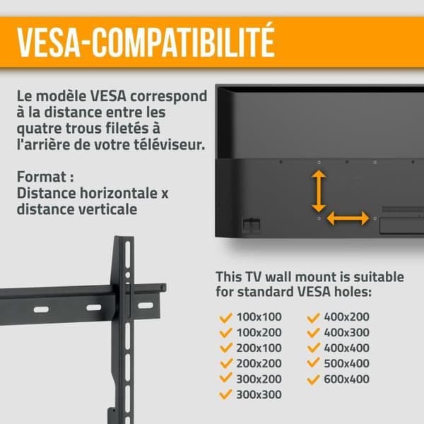 NANOOK TV-vægbeslag - Ultra Flat - 32-55 tommer - til LCD- og (O)LED-TV - Sort