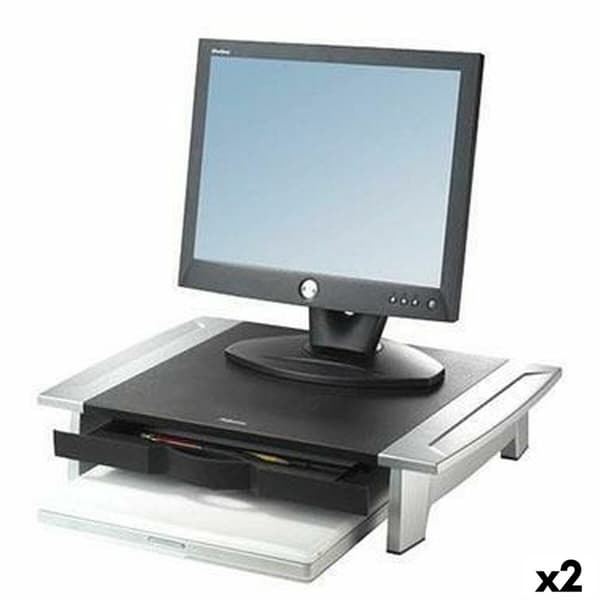 Upphöjare Fellowes Office Suites Monitor Silvrig Svart 2 antal Svart, Silver