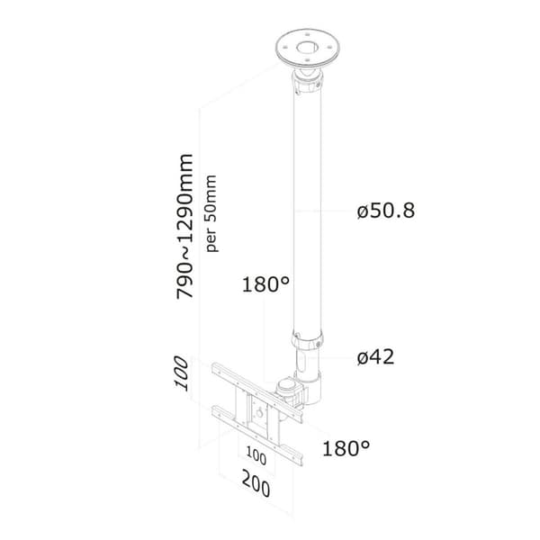 TV-holder Neomounts FPMA-C100WHITE 10" 30" 12 kg Hvid
