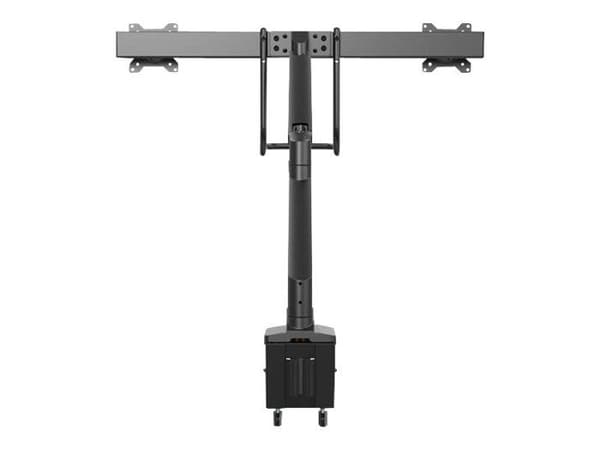 StarTech.com ARMSLIMDUAL2USB3 Arm med dubbla skärmar - 2 USB 3.0-portar - Robust skrivbordsfäste (2 bildskärmar, höjdsynkroniserad)