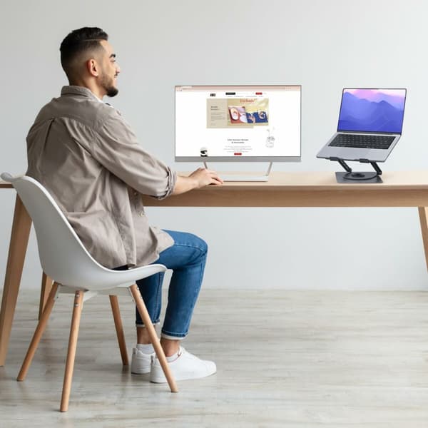Laptopstöd T'NB iClick Metall Innovativ och funktionell 360° rotation
