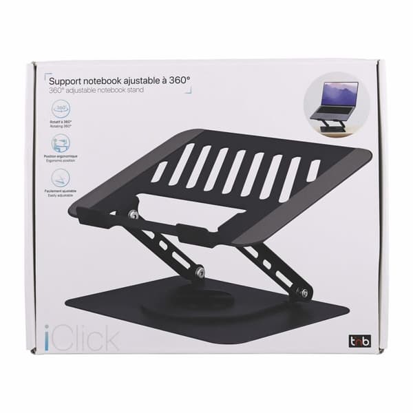 Laptopstöd T'NB iClick Metall Innovativ och funktionell 360° rotation