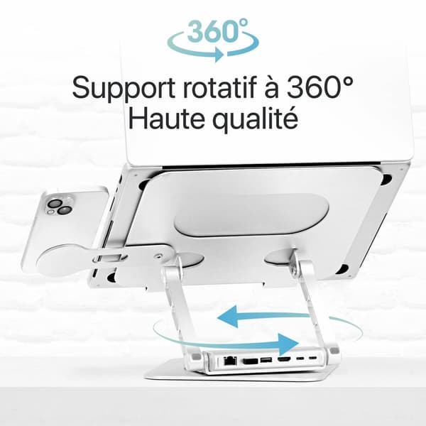 Laptopstöd T'NB iClick Metall Modern 360° rotation