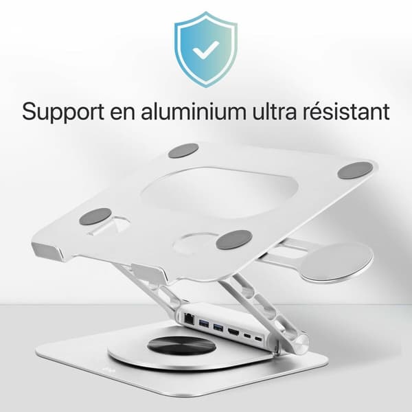 Laptopstöd T'NB iClick Metall Modern 360° rotation