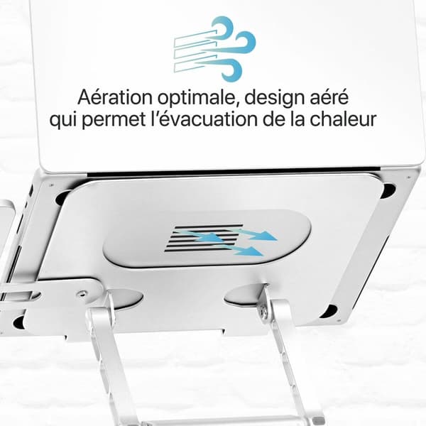 Notebookstativ T'NB iClick Metal Moderne Rotation 360º