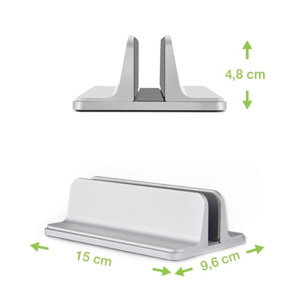 Techly Vertikal Aluminium Notebook Stand Sølv