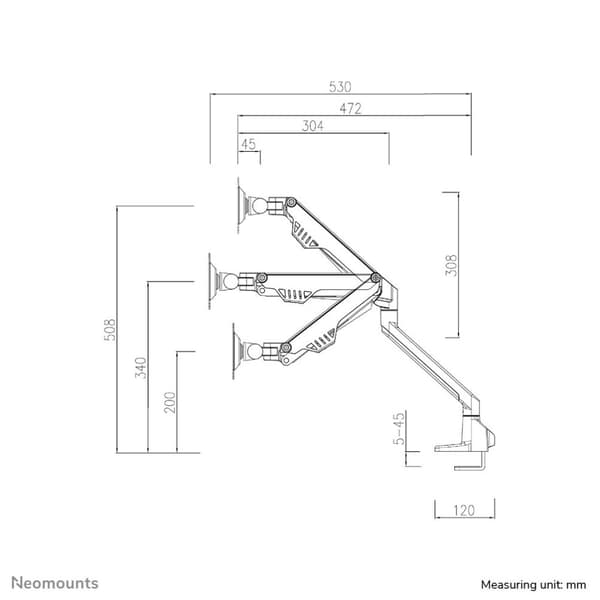 Skærmtilbehør bordbeslag 10-32" FPMA-D750DWHITE2 NEOMOUNTS Hvid