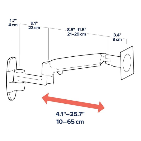 TV-holder Ergotron 45-243-224 11 Kg 34"