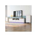 Miniatyrbild 3 av 6: LED Dvärgpanel, Industr TV Bänk, Modern TV Ställning, 80-Tum TV Möbler, TV Möbler, Vit
