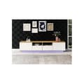 Miniatyrbild 5 av 6: LED Dvärgpanel, Industr TV Bänk, Modern TV Ställning, 80-Tum TV Möbler, TV Möbler, Vit