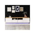 Miniatyrbild 1 av 6: LED Dvärgpanel, Industr TV Bänk, Modern TV Ställning, 80-Tum TV Möbler, TV Möbler, Vit