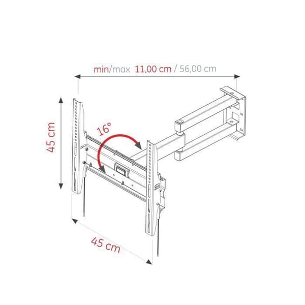 Ultimate RX-1000, 25 kg, 101,6 cm (40"), 139,7 cm (55"), 200 x 200 mm, 400 x 400 mm, svart