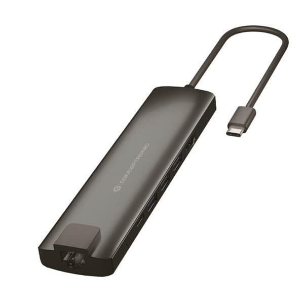 USB-HUB Conceptronic 110515507101 Aluminium Grå 9-i-1