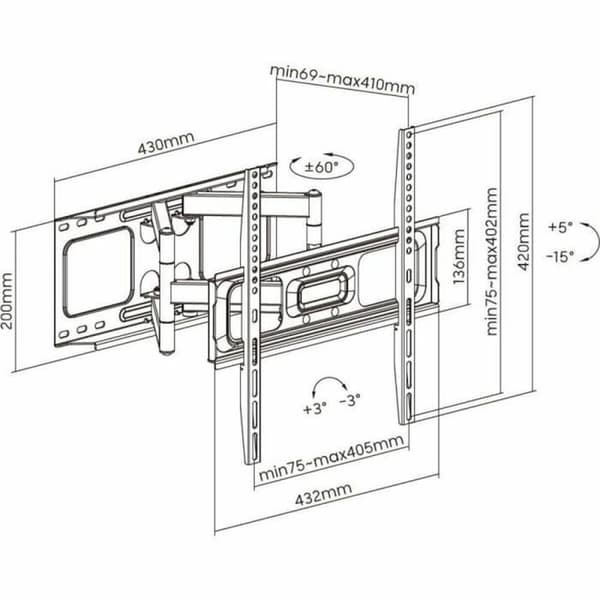 TV-holder STELL SHO 5610 32"-70"